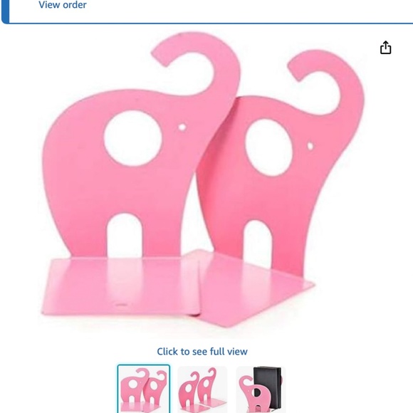 Cutest ygnjhol Paired Cartoon Elephant Nonskid Bookends Art Bookend Metal - Picture 4 of 5